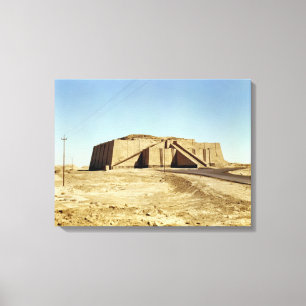 Nord-östra facade av zigguraten, c.2100 BC Canvastryck