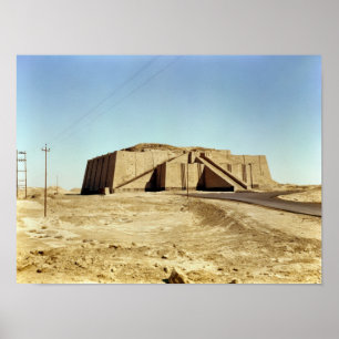 Nord-östra facade av zigguraten, c.2100 BC Poster