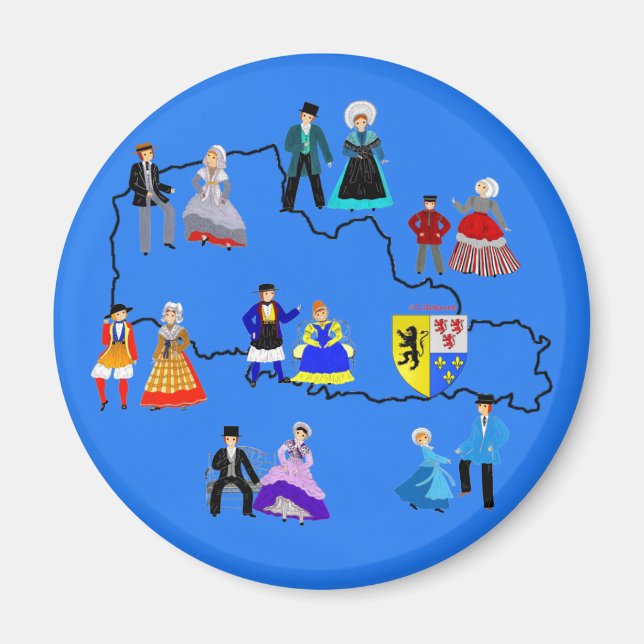 Nord-Pas-de-Calais, Frankrike Magnet (Framsidan)