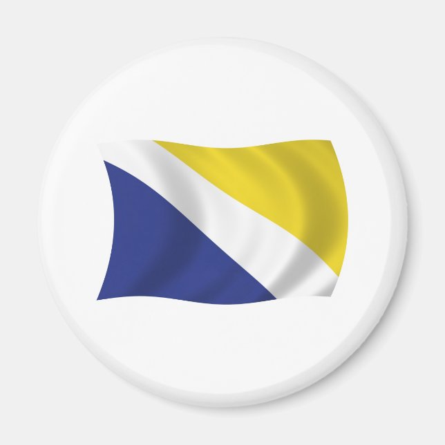 Nord-Slesvig Flagmagnet Magnet (Framsidan)