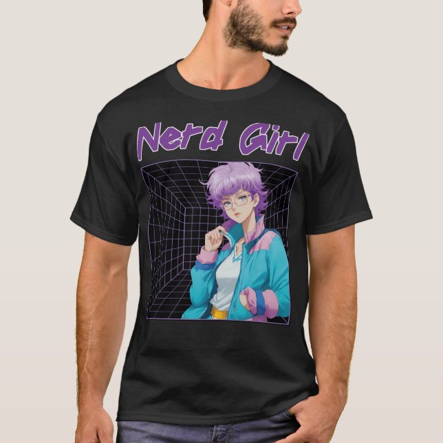 Nörd Tjej  T Shirt (Framsida)