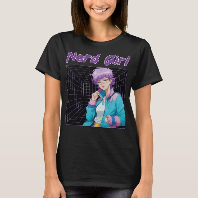 Nörd Tjej  T Shirt (Framsida)