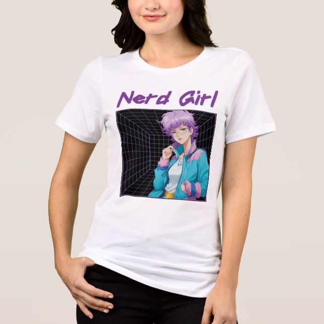 Nörd Tjej  T Shirt (Framsida)