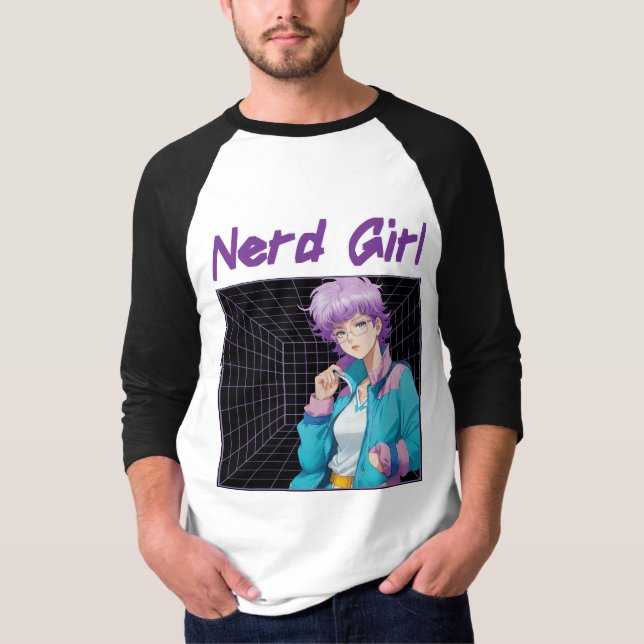 Nörd Tjej  T Shirt (Framsida)