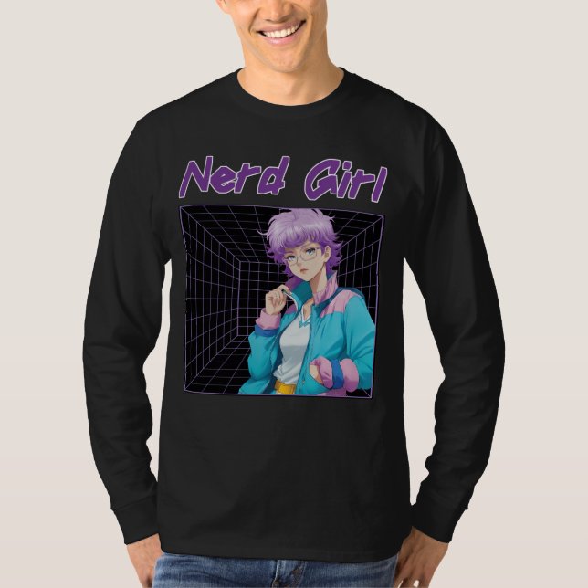Nörd Tjej  T Shirt (Framsida)