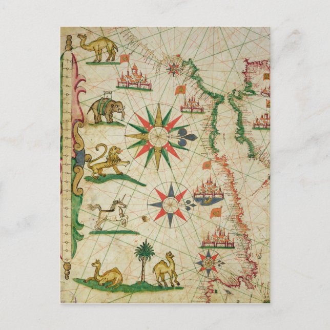 Nordafrika Kusten, från en nautiska atlas Vykort (Framsida)