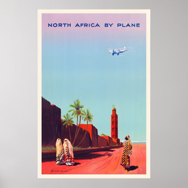 Nordafrika Marocko Kairo Egypten Alger Pyramiderna Poster (Framsidan)