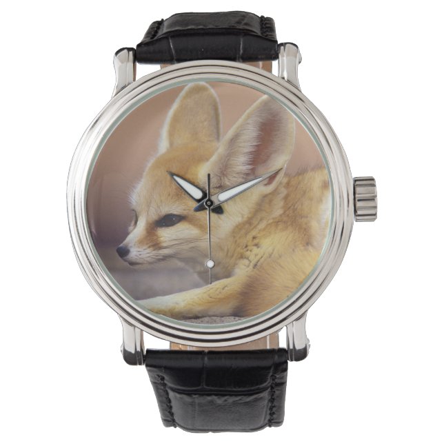Nordafrika. Ökenräv (Fennecus zerda) Armbandsur (Framsida)