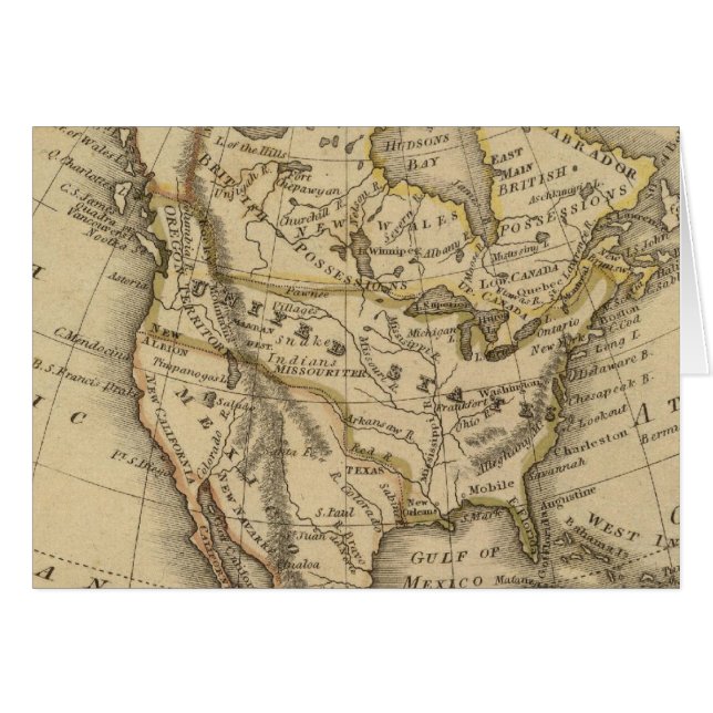 Nordamerika 10 hälsningskort (Framsidan Horizontal)