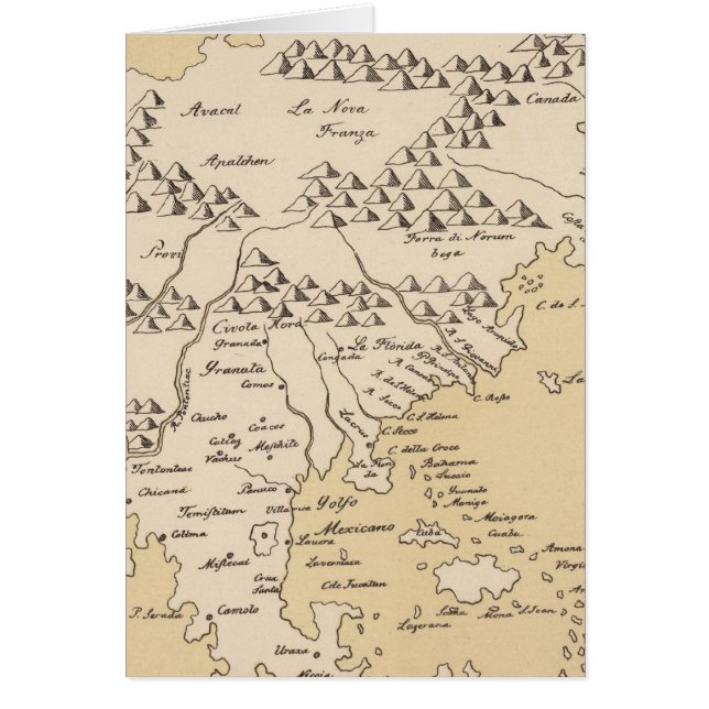 Nordamerika, 1566 hälsningskort (Framsidan)