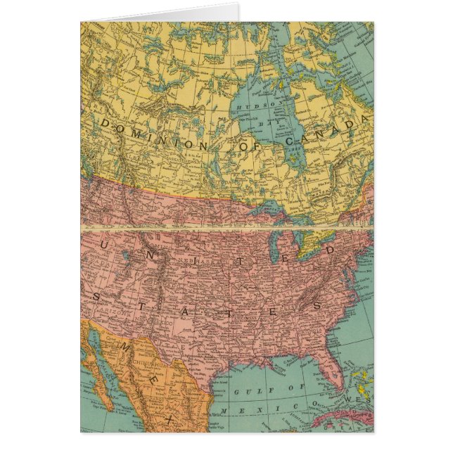 Nordamerika 16 hälsningskort (Framsidan)