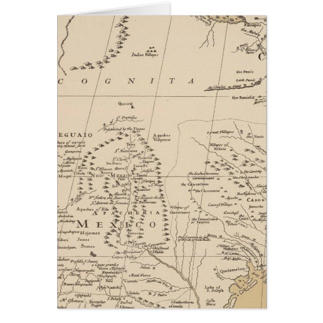 Nordamerika, 1710 hälsningskort (Framsidan)