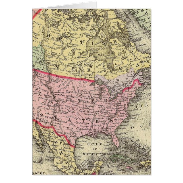 Nordamerika 18 hälsningskort (Framsidan)