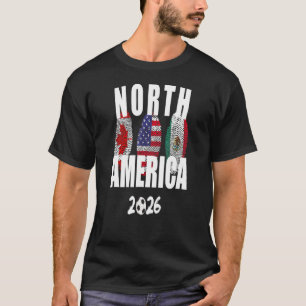 Nordamerika 2026, Kanada, Mexiko, fotboll T Shirt