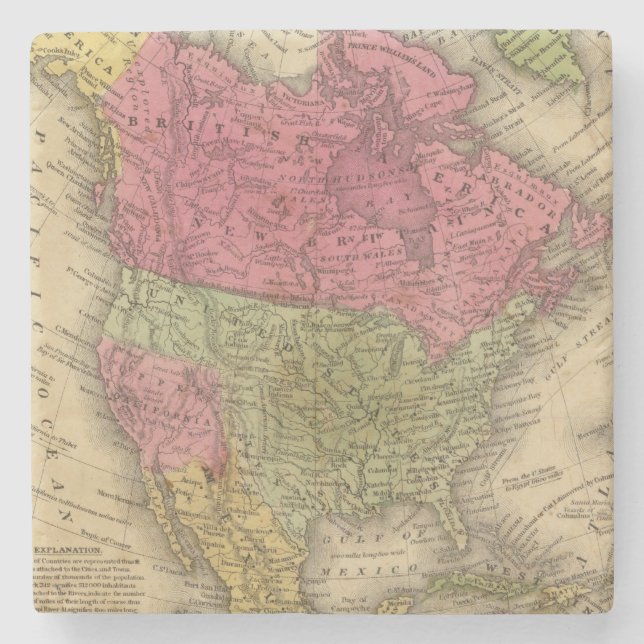 Nordamerika 36 underlägg sten (Framsidan)