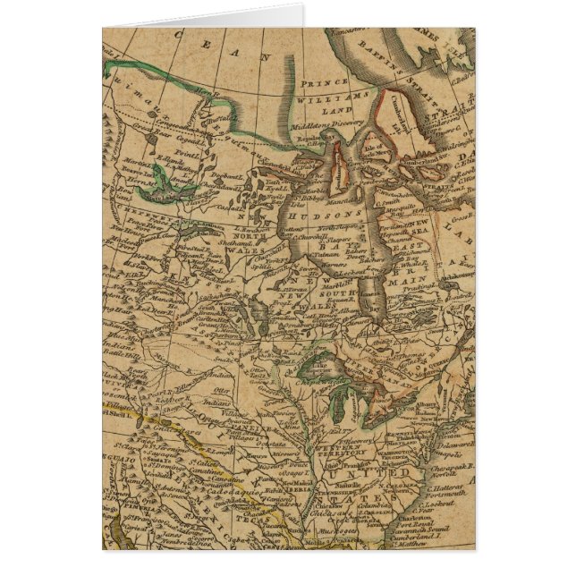 Nordamerika 3 hälsningskort (Framsidan)