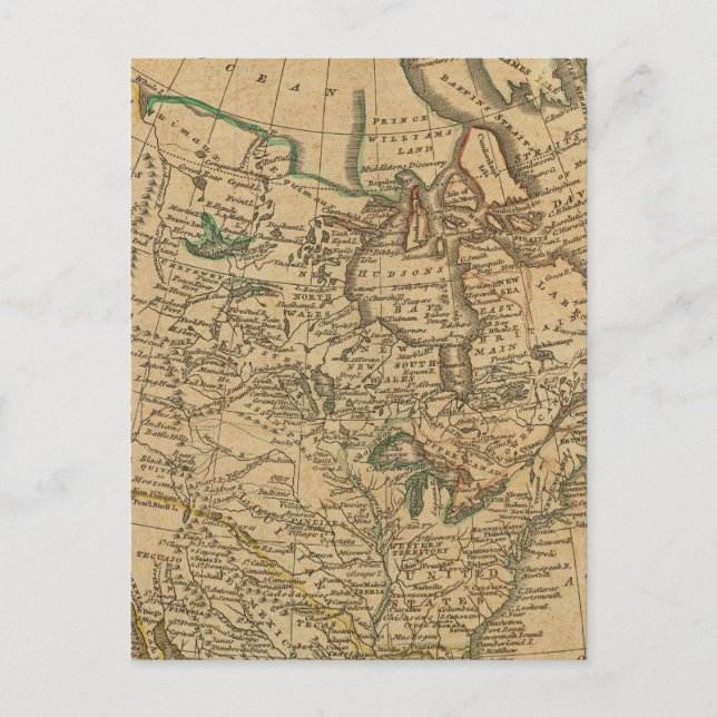 Nordamerika 3 vykort (Framsida)