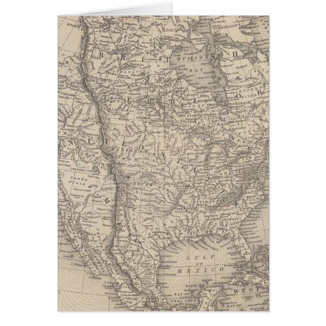 Nordamerika 4 hälsningskort (Framsidan)