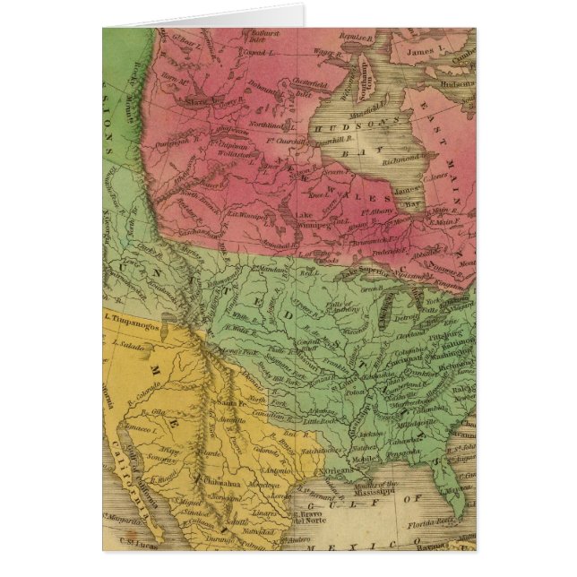 Nordamerika 9 hälsningskort (Framsidan)