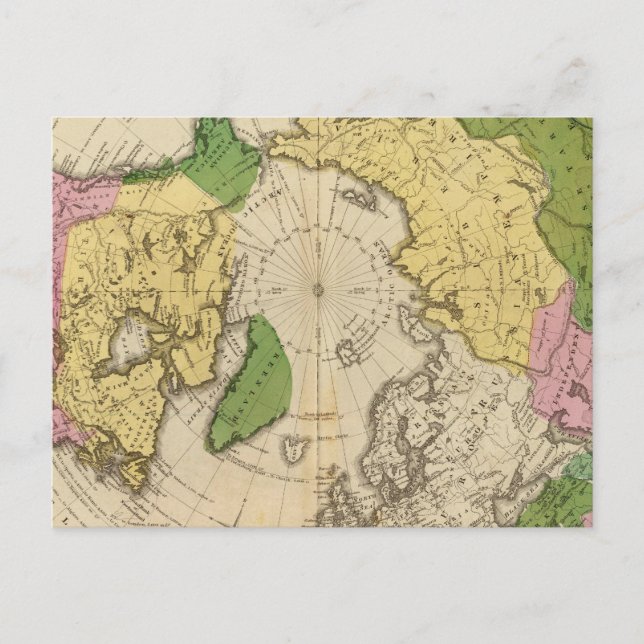 Nordamerika, Asien Vykort (Framsida)