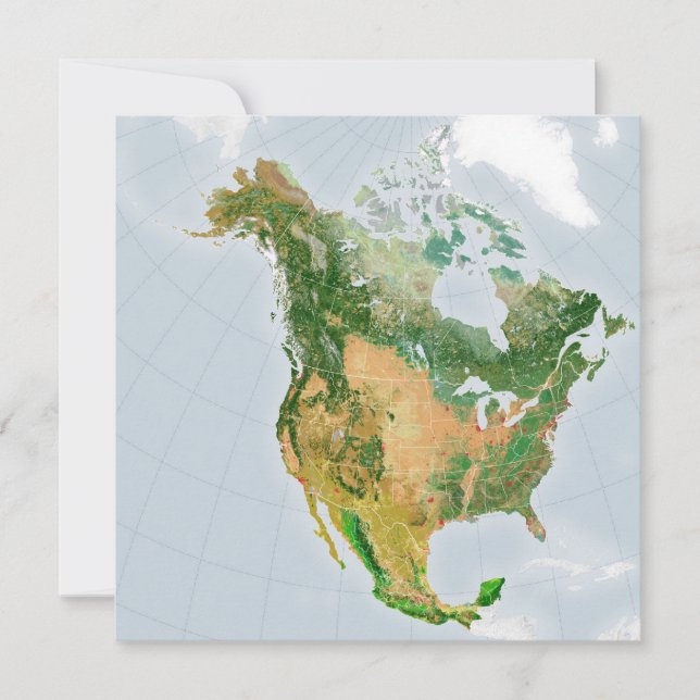 Nordamerika av NASA Kort (Framsida)