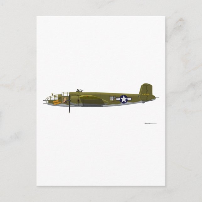 Nordamerika B-25J Mitchell Vykort (Framsida)