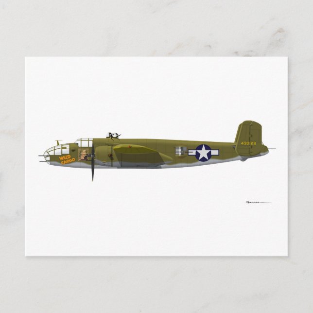 Nordamerika B-25J Mitchell Vykort (Framsida)