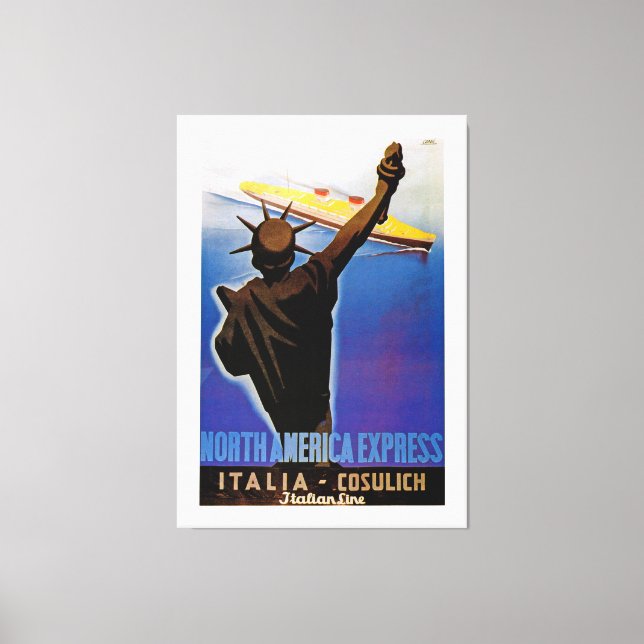 Nordamerika Express ~ Italian Line - XL Canvastryck (Framsida)