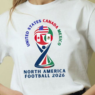 Nordamerika Fotboll 2026 | USA Kanada Mexiko T Shirt