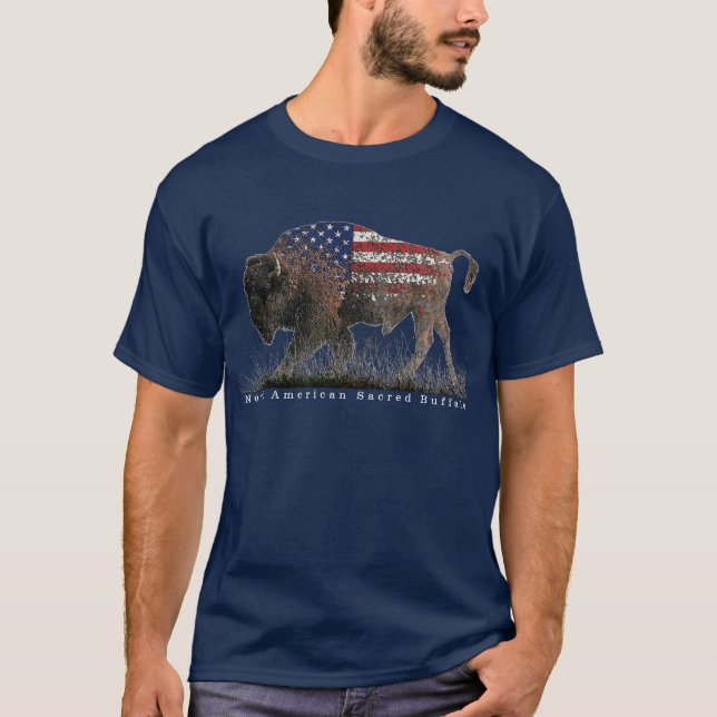 Nordamerika Helig Buffalo Talking Cany T-Shirt (Framsida)