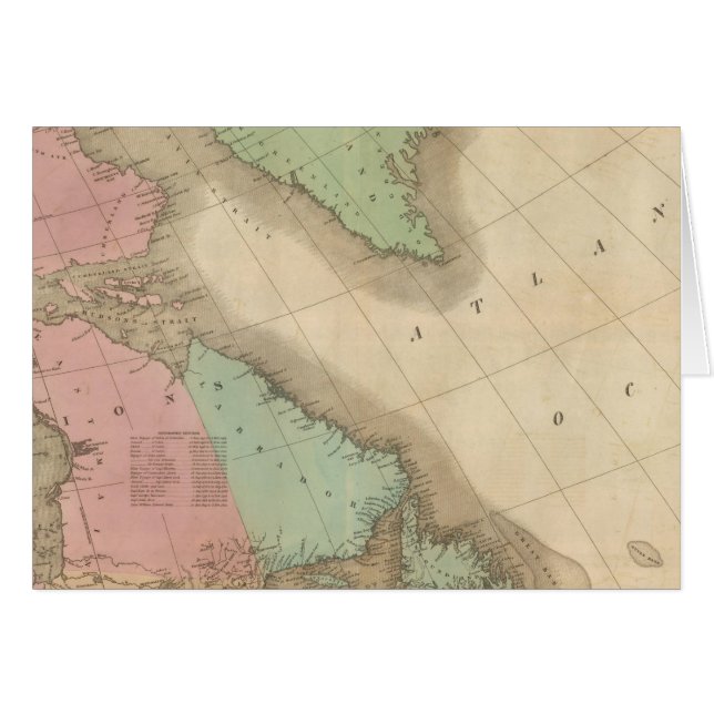 Nordamerika i nordöstra delen hälsningskort (Framsidan Horizontal)