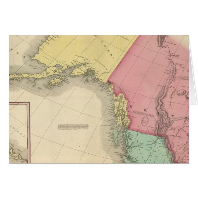 Nordamerika i nordvästra Nordamerika Hälsningskort (Framsidan Horizontal)