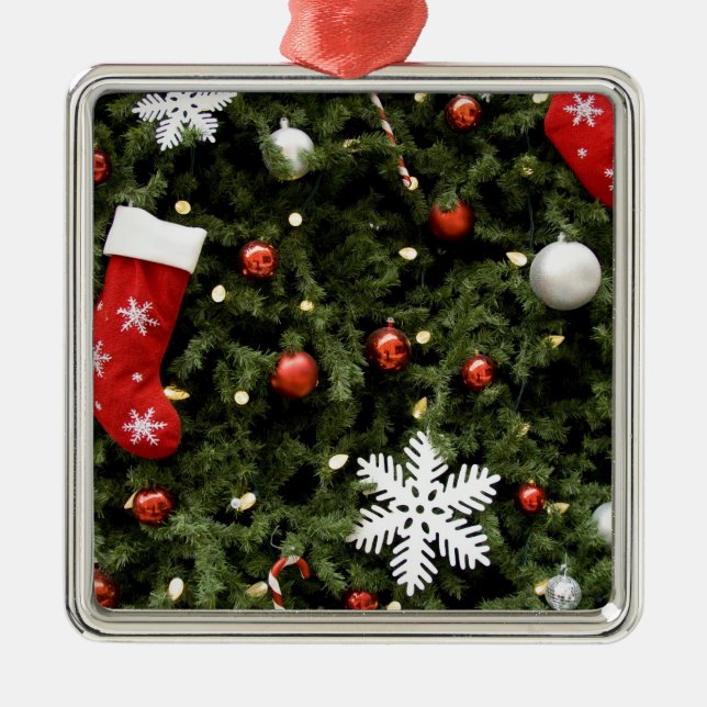 Nordamerika. Juldekorationer på träd. 2 (Framsidan)