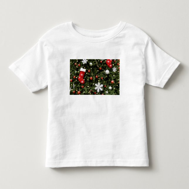 Nordamerika. Juldekorationer på träd. 2 T-shirt (Framsida)
