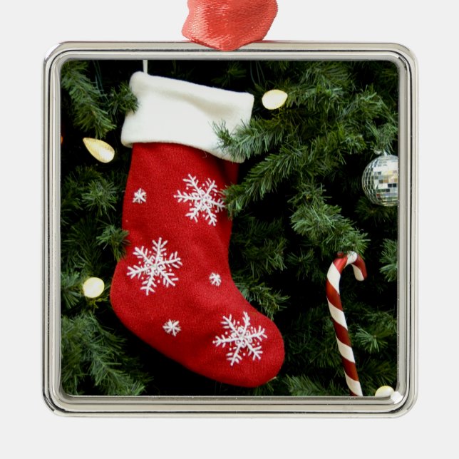 Nordamerika. Juldekorationer på träd. 3 (Framsidan)