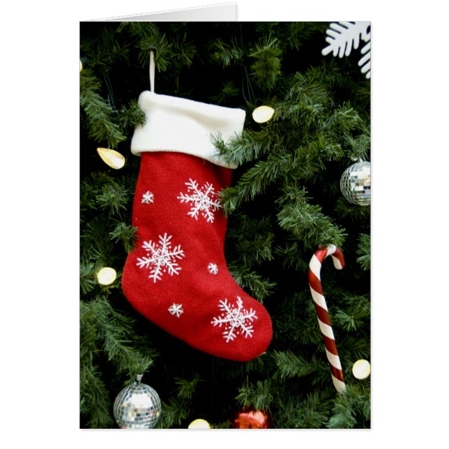 Nordamerika. Juldekorationer på träd. 3 Hälsningskort (Framsidan)