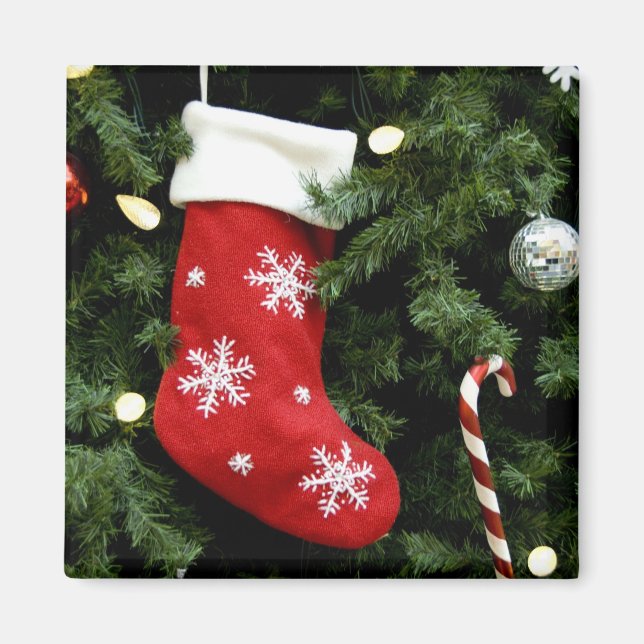 Nordamerika. Juldekorationer på träd. 3 Magnet (Framsidan)