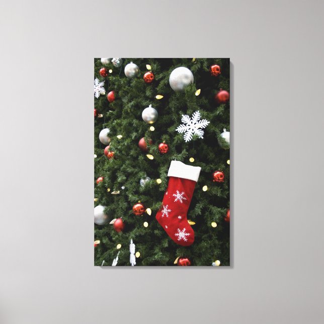 Nordamerika. Juldekorationer på träd. 5 Canvastryck (Framsida)