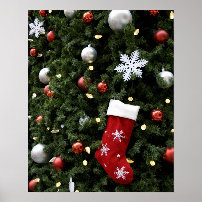 Nordamerika. Juldekorationer på träd. 5 Poster (Framsidan)