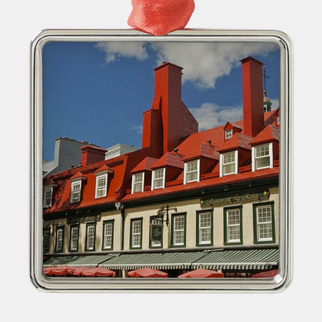 Nordamerika, Kanada, Quebec, Old Quebec City. 3 Julgransprydnad Metall (Framsidan)