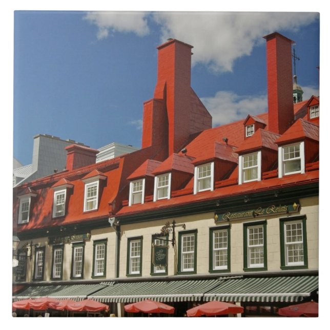 Nordamerika, Kanada, Quebec, Old Quebec City. 3 Kakelplatta (Framsidan)