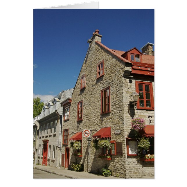 Nordamerika, Kanada, Quebec, Old Quebec City. Hälsningskort (Framsidan)