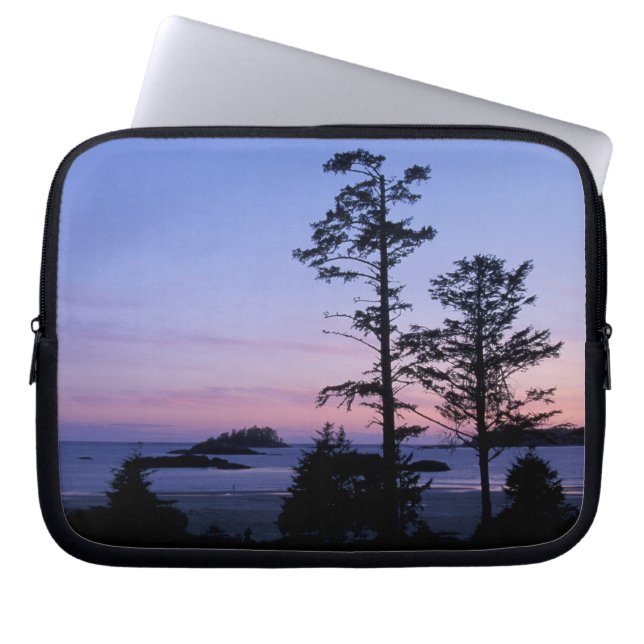 Nordamerika, Kanada, Vancouver Island, träd Laptop Sleeve (Framsidan)
