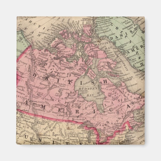 Nordamerika Karta av Mitchell Magnet (Framsidan)