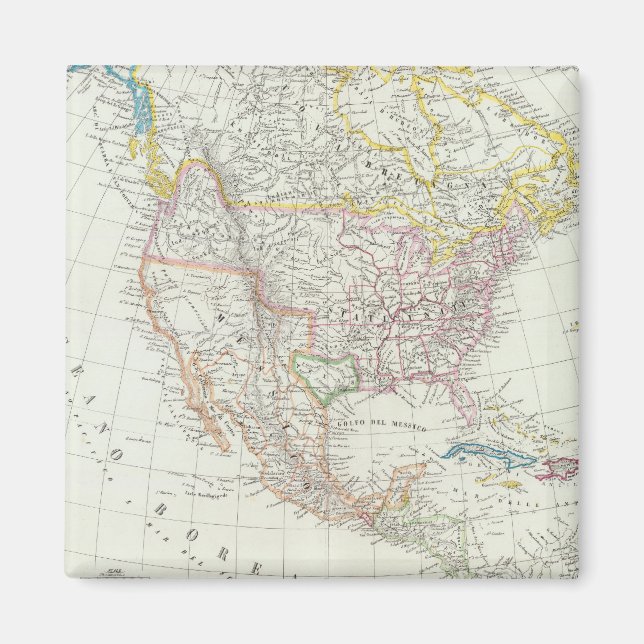 Nordamerika Karta Magnet (Framsidan)