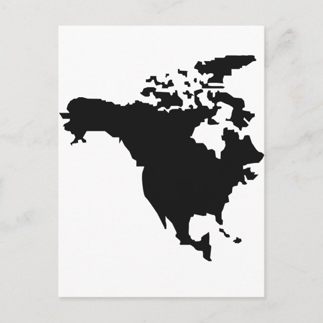 Nordamerika karta vykort (Framsida)