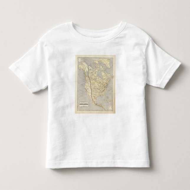 Nordamerika kartbokkarta 2 t-shirt (Framsida)