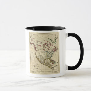 Nordamerika med gränser mugg