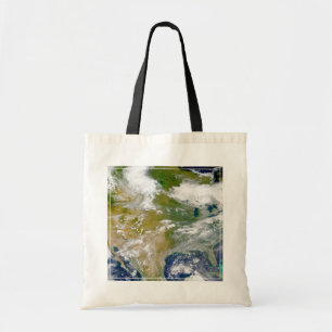 Nordamerika med rök synlig på platser. tygkasse