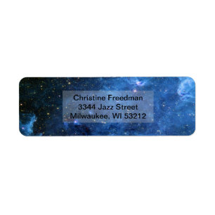 Nordamerika Nebula Blue, ZGOS Returadress Etikett